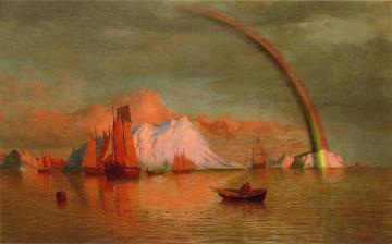 Arctic Sunset with Rainbow Artwork by William Bradford