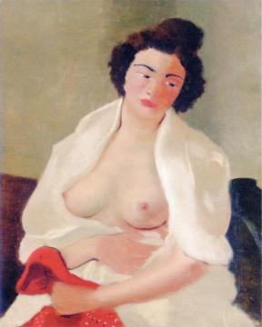 Bust of a Woman with Bared Breasts Artwork by Andre Derain