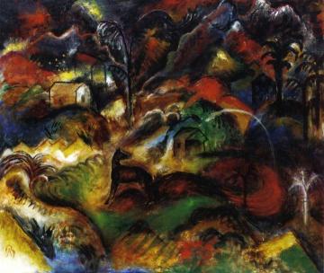 Night in the Valley Artwork by Albert Bloch