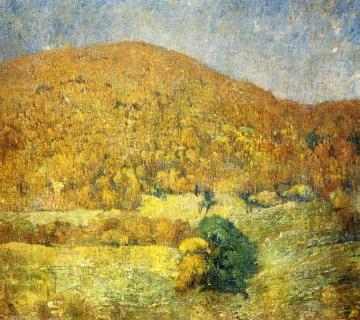 Landscape, Orange Mountain Artwork by Emil Carlsen