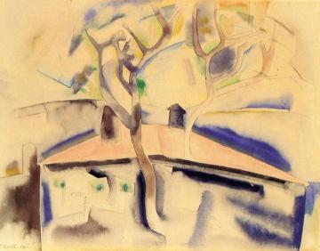House and Tree Forms #1 Artwork by Charles Demuth