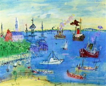 The Port Of Copenhagen Artwork by Jean Dufy