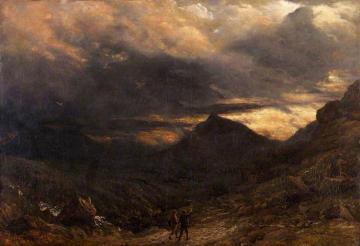 View of Snowdon Artwork by James Thomas Linnell