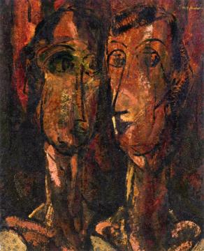Two Heads Artwork by Alfred Henry Maurer