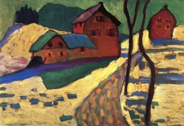 Winter Landscape Artwork by Gabriele Münter