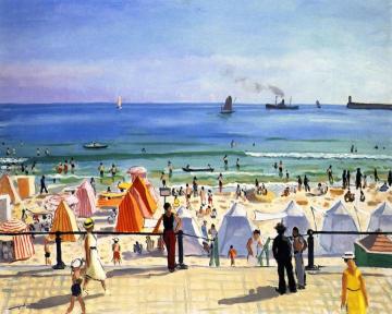The Beach At Sables D'olonne Artwork by Albert Marquet