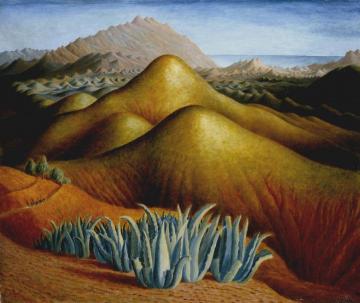 Spanish Landscape with Mountains Artwork by Dora Carrington