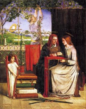 The Girlhood Of Mary Virgin Artwork by Dante Gabriel Rossetti