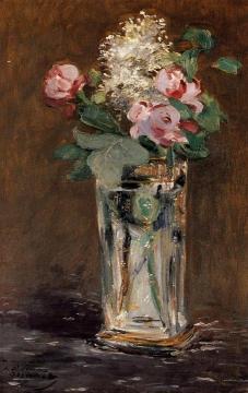 Flowers in a Crystal Vase Artwork by Edouard Manet