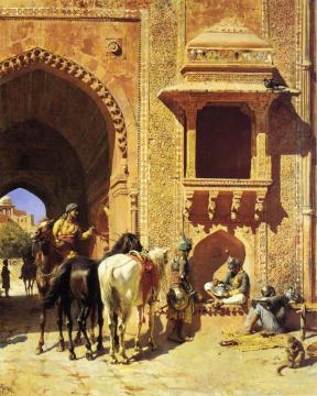 Gate of the Fortress at Agra, India Artwork by Edwin Lord Weeks