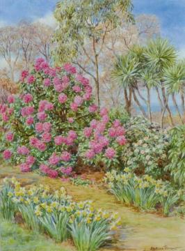 A Cornish garden Artwork by Beatrice E. Parsons