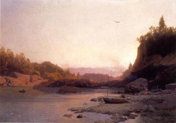 Evening on the Susquehanna Artwork by Herman Herzog