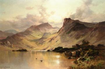 A Highland Loch Artwork by Alfred de Breanski, Sr.