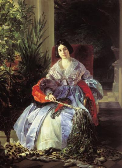 Portrait Of Princess Ye. P. Saltykova Artwork by Karl Pavlovich Bryullov