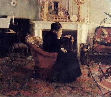 Listening To Schumann Artwork by Fernand Khnopff
