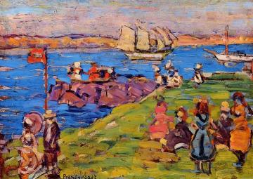Harbor, Afternoon Artwork by Maurice Prendergast