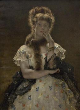 The Parisian sphinx Artwork by Alfred Stevens