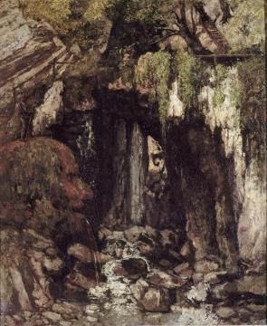 The Giants Cave from Saillon (Switzerland) Artwork by Gustave Courbet