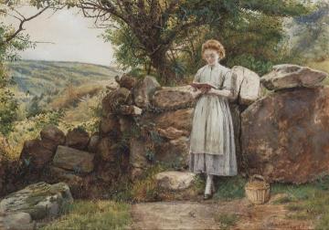 A Peaceful Read Artwork by George Goodwin Kilburne