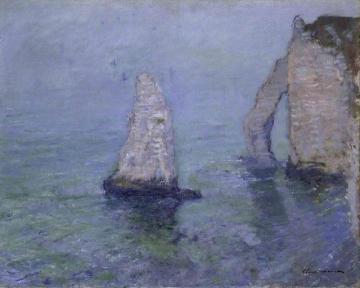 The Rock Needle and Port d'Aval, Etretat Artwork by Claude Oscar Monet