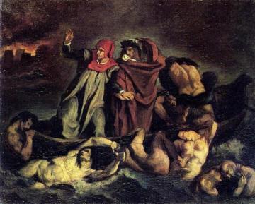 The Barque of Dante (after Delacroix) Artwork by Edouard Manet