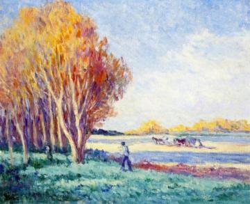 Rolleboise, Field Work Artwork by Maximilien Luce