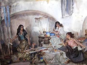 A Question Of Colour Artwork by Sir William Russell Flint