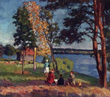 Bank of the Neva. Evening Artwork by Ilya Mashkov