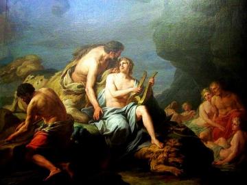 Achille Instruit à La Musique Par Le Centaure Chiron Artwork by Nicolas Bernard Lepicie