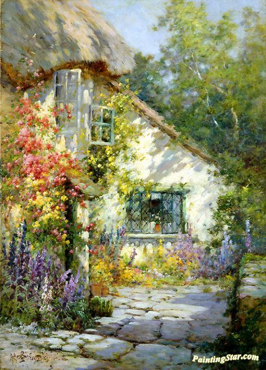 A Home In Devon Artwork by Alfred Fontville de Breanski