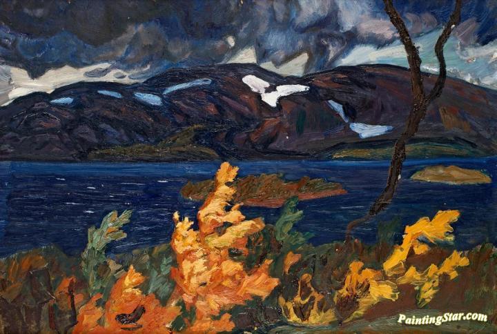 Höststämning (Torne träsk) Artwork by Helmer Osslund