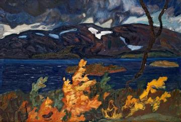 Höststämning (Torne träsk) Artwork by Helmer Osslund