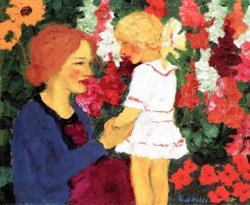 Woman and Little Girl (I) Artwork by Emil Nolde