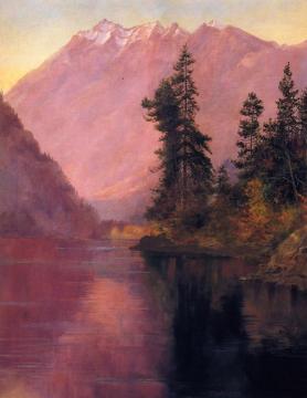 Looking Down Lake Chelan Artwork by Abby Williams Hill