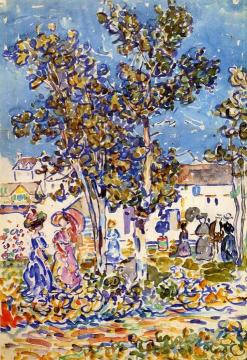 Spring Promenade Artwork by Maurice Prendergast