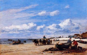 In the Vicinity of Honfleur Artwork by Eugène-Louis Boudin