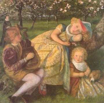 The King's Orchard (study) Artwork by Arthur Hughes