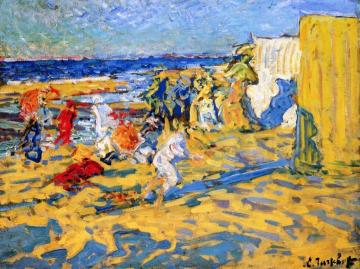 Beach with People Artwork by Nicolas Tarkhoff