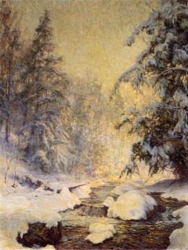 A Brook In Winter Artwork by Walter Launt Palmer