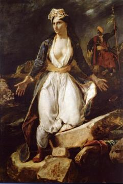 Greece on the Ruins of Missolonghi Artwork by Eugène Delacroix