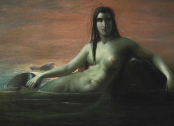 A Mermaid (en Havfrue) Artwork by Elisabeth Jerichau-Baumann