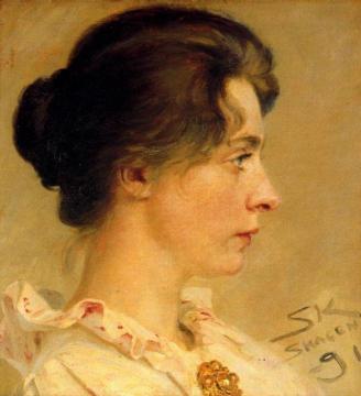 Marie in Profile Artwork by Peder Severin Kroyer