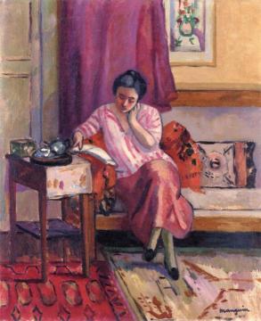 Jeanne in a Red Skirt Artwork by Henri Manguin