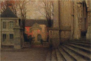 Steps at Chartes Artwork by Henri Le Sidaner