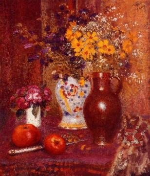 Flowers and Apples Artwork by Georges Lemmen