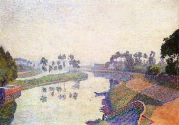 By the Oise at Dawn, Pontoise Artwork by Louis Hayet