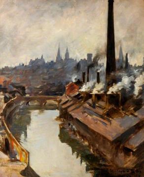 Sheffield, River and Smoking Chimneys Artwork by Stanhope Alexander Forbes