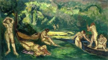 Bathers on the Banks of the River Artwork by Emile-othon Friesz