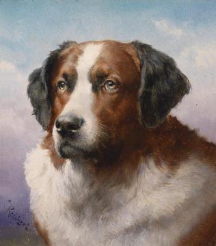 St Bernhard Artwork by Carl Reichert