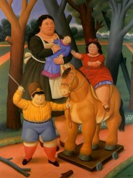 In The Park Artwork by Fernando Botero